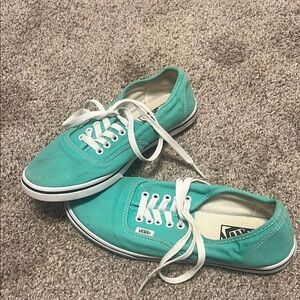 Vans Teal Canvas Sneakers